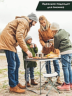 Зручний портативний стіл для полювання Стіл зі стільцями для пікніка та природи Стіл для відпочинку на природі туристичі
