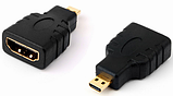 Перехідник HDMI (мама) Micro HDMI (тато) Адаптер, фото 3