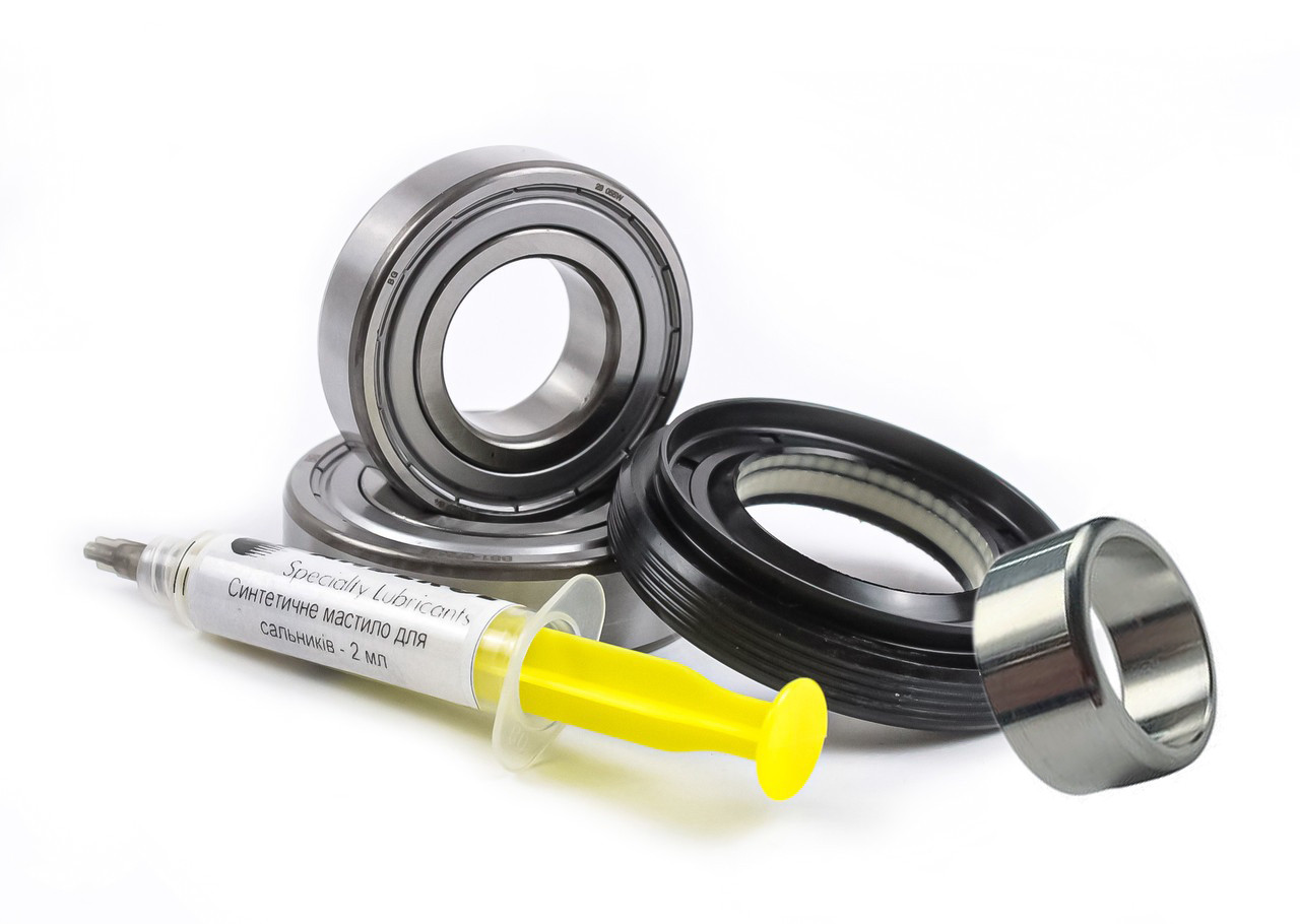 Підшипники для пральної машини LG 6205 і 6206 і оригінальний сальник 37*66*9.5/12 + втулка 30*37*17, фото 1