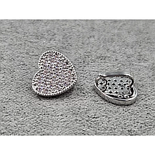 Бейл серце розтискний 11мм, колір сталь (гіпоалергенний сплав)