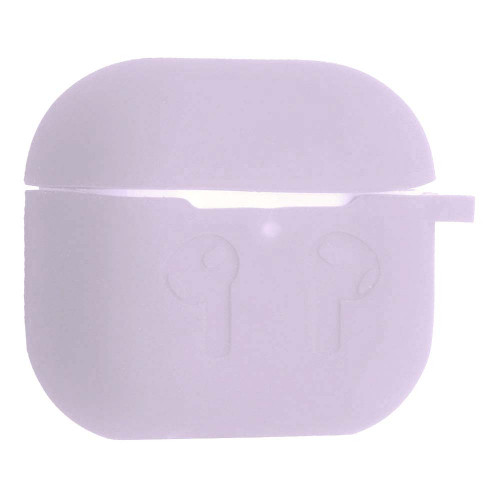 Чохол силіконовий із карабіном для Apple AirPods 4 Бузковий, фото 1