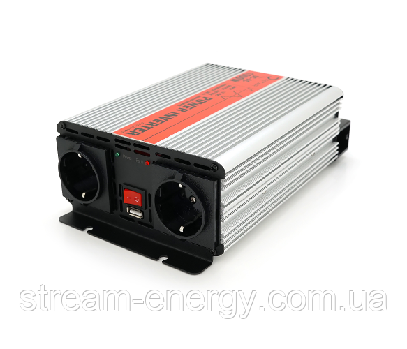 Інвертор напруги RITAR RSX-1000, 12V/220V, 1000W з апроксимованою синусоїдою, фото 1