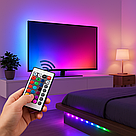 Набір 2 шт Світлодіодна LED стрічка 5м, 12V, RGB 3528 + пульт + блок / Неонова стрічка / Підсвічування в кімнату, фото 3