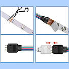 Набір 2 шт Світлодіодна LED стрічка 5м, 12V, RGB 3528 + пульт + блок / Неонова стрічка / Підсвічування в кімнату, фото 5