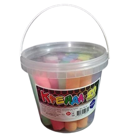 Крейда кольорова для асфальту 20 кольорів у відрі "RAMAX" В-20 KNZ