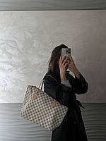Louis Vuitton Neverfull MM Damier Azur Rose Beige [брендована коробка] 43х28х17