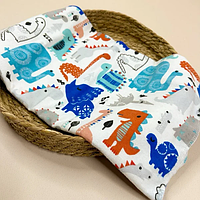 Пелюшка тепла "Кольорові Діно" фланель (байка) велика 90*100 см, 1 шт