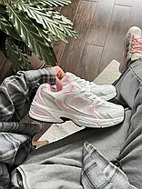 Жіночі кросівки New balance 530 White Silver Pink Нью Беленс 530 Білі з рожевим текстиль шкіра весна літо, фото 5