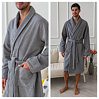 Халат махровый мужской качественный натуральный Домашний халат для мужчин Махровые халаты с поясом