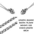 Чоловічий кулон підвіска з ланцюжком STEEL HEART на шию з медичної сталі під срібло з Серцем, фото 8