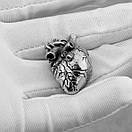 Чоловічий кулон підвіска з ланцюжком STEEL HEART на шию з медичної сталі під срібло з Серцем, фото 4