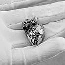 Чоловічий кулон підвіска з ланцюжком STEEL HEART на шию з медичної сталі під срібло з Серцем, фото 6