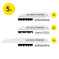 Набір пиляльних полотен для пили шабельної Trotec 5 pieces Wood/Metal Set (6215001201)