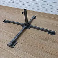 Металева підставка для парасолі з хрестовиною на 4 ніжках, тримач, чорна