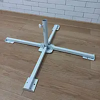 Металева підставка для парасолі з хрестовиною на 4 ніжках, тримач, біла