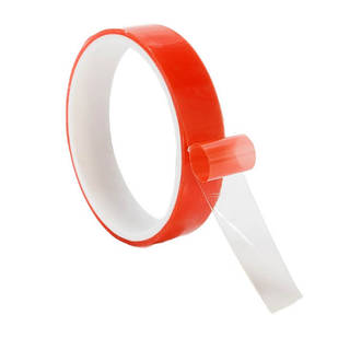 FL100 - 15мм x 50м - тонка плівкова двостороння клеюча стрічка ПЕТ