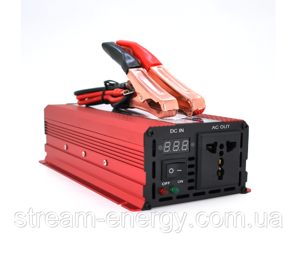 Інвертор напруги CJ-1600M (DC:800W), 12/220V з апроксимованою синусоїдою, фото 1