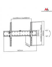Похилий кронштейн для телевізорів 37-70 діагоналі Maclean MC-668 (max VESA: 400x600), фото 4