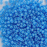 Бісер чеський Preciosa Алебастровий з перлиновим напиленням 438 / 17936 калібр 10/0 Темно-блакитний Упаковка 5 грам