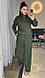 Жіночий прогулянковий костюм; Кольори моко, смарагд, хакі, чорний, графіт, електрик ; Розміри: 42-44 46-48 50-52, фото 6
