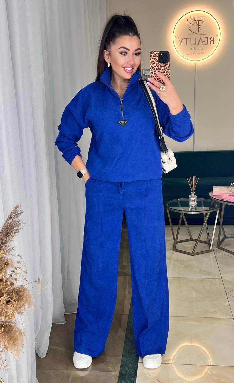 Жіночий прогулянковий костюм; Кольори моко, смарагд, хакі, чорний, графіт, електрик ; Розміри: 42-44 46-48 50-52, фото 1