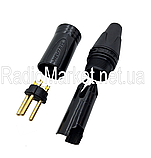 Штекер CANON 3 контактний, під шнур, Neutrik, фото 2