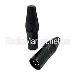 Штекер CANON 3 контактний, під шнур, Neutrik, фото 3