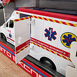 Машинка Швидка допомога укр мова інерція звук світло вірші пісні двері та дах відчиняються пластик 26,5*9*12см ( ТК-97569), фото 6