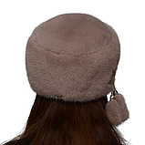 Жіноча хутряна шапка норкова кубанка м'яка, фото 3