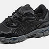 Чоловічі кросівки Asics Gel NYC Gore-Tex Black Grey Взуття Асікс Гель Нук чорні з сірим замша шкіра текстиль Гор Текс термо, фото 7