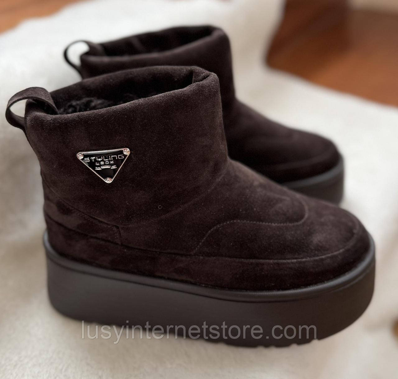 Уггі жіночі зимові замшеві від виробника модель КЛ25-207-1, фото 1