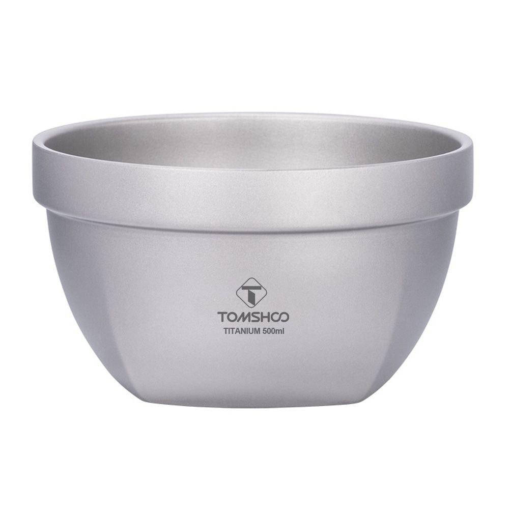Тарілка титанова з подвійними стінками Tomshoo Titanium 500 мл, фото 1