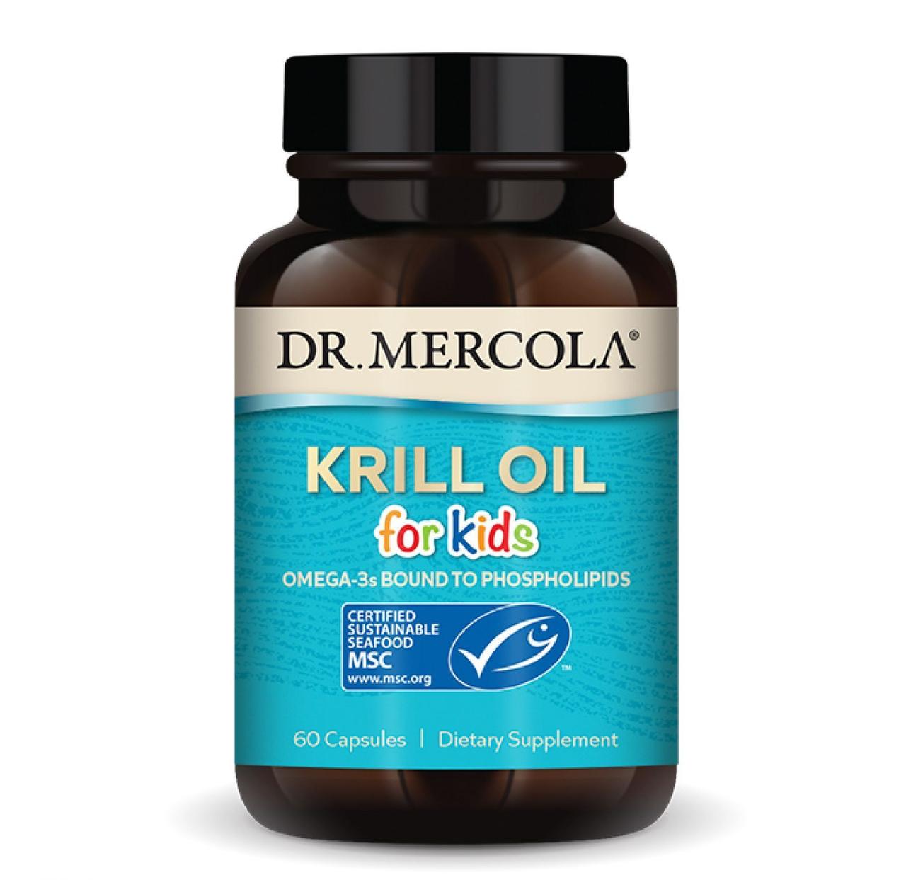 Крільовий жир для дітей Dr. Mercola Krill Oil for Kids, 60 капсул, фото 1