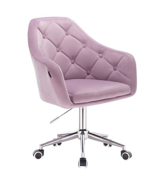 Перукарське крісло на колесах HR831K, велюр, верес