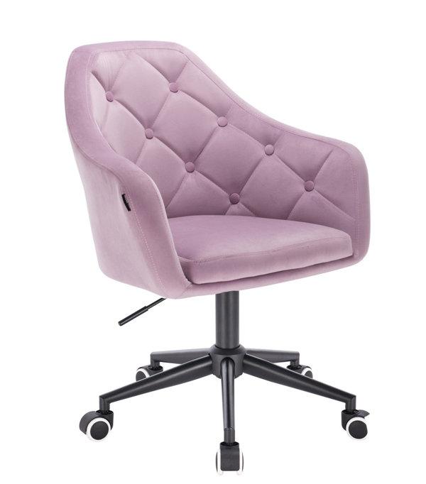 Перукарське крісло на колесах HR831K, велюр, верес