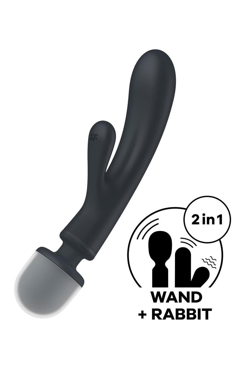 Вібратор-мікрофон Satisfyer Triple Lover потрійна дія, сірий