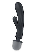 Вібратор-мікрофон Satisfyer Triple Lover потрійна дія, сірий, фото 2