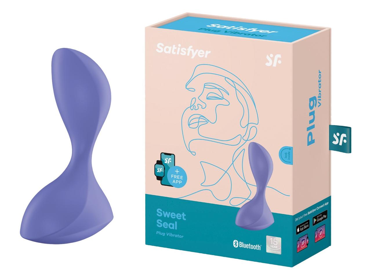 Анальний вібратор Satisfyer Sweet Seal з додатком, фіолетовий