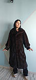 Норкова шуба коричнева 48 50 розмір натуральна нірка скандинавська, фото 5