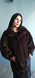 Норкова шуба коричнева 48 50 розмір натуральна нірка скандинавська, фото 4