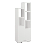 Стелаж з дверцятами та полицями для декору та книг MA-0001 Moreli. Білий