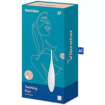 Крапковий вібратор для клітора Satisfyer Twirling Fun білий, фото 4