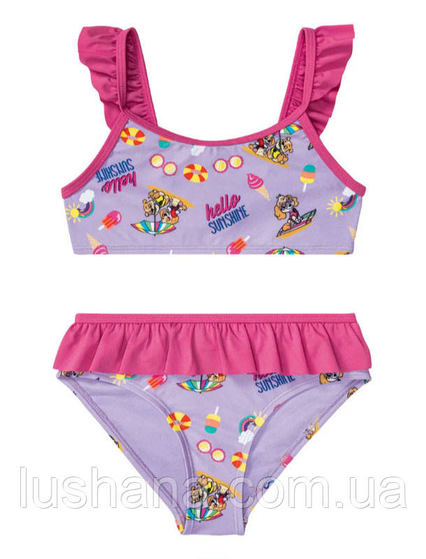 Дитячий окремий роздільний купальник р.98-104, щенячий патруль, фото 1