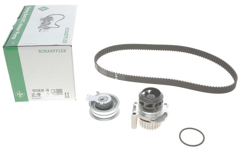 Помпа + комплект ременя ГРМ SKODA FABIA, SEAT IBIZA, INA (530017130), фото 1