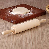 Скалка для тіста дерев'яна з ручками, що крутяться Варі Empire EM1169 L 35 см (шт)