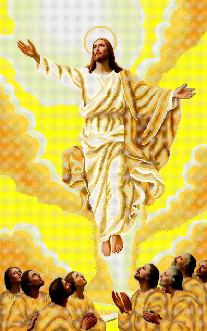 Схема для вишивки бісером ,, Вознесіння Христове (золото) ,, Сб-2-1048, фото 1