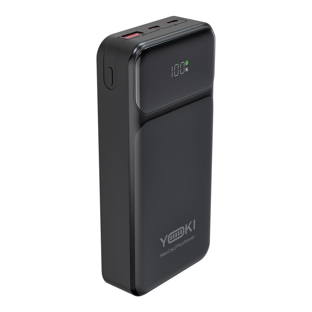 Повербанк Yoki MaxCap 20000mAh 65W з PD/QC, LED-дисплеєм та кабелем Type-C для ноутбуків і смартфонів, фото 1