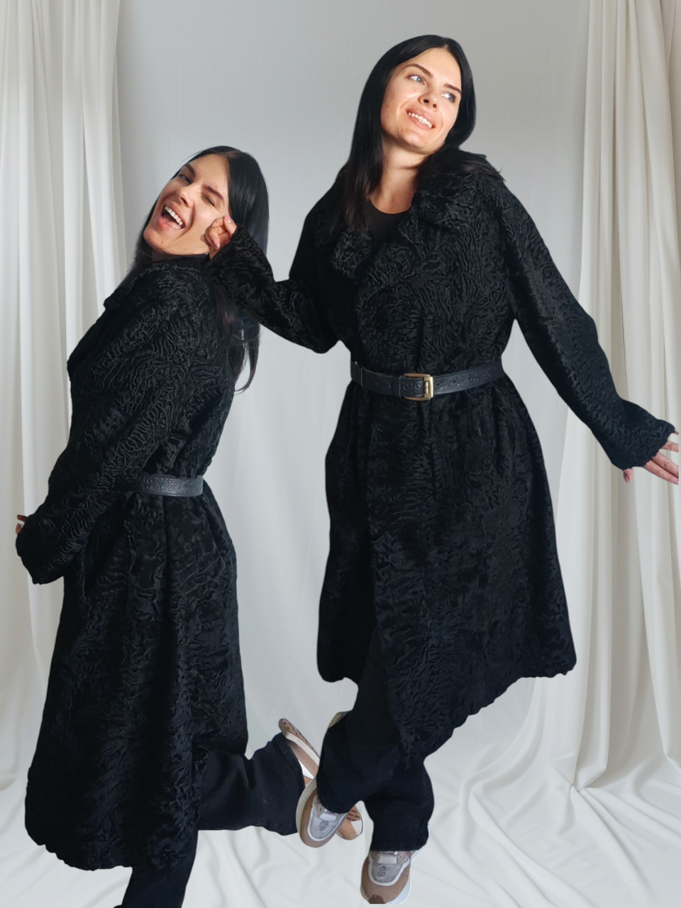 Каракульча чорна Swakara пальто з натуральної каракульчі м'який розмір 52 54, фото 1