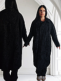 Каракульча чорна Swakara пальто з натуральної каракульчі м'який розмір 52 54, фото 3