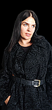 Каракульча чорна Swakara пальто з натуральної каракульчі м'який розмір 52 54, фото 4